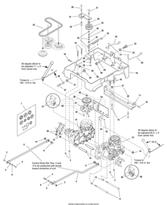 Carrier And Transmission Group Diagram and Parts List for 2690429 (107277740)(2005) Briggs and Stratton Lawn Tractor